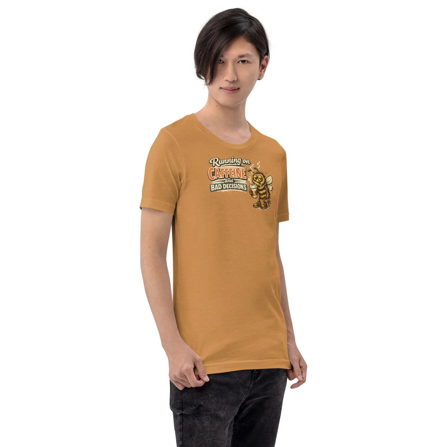 coffee humor t shirt with vintage style print