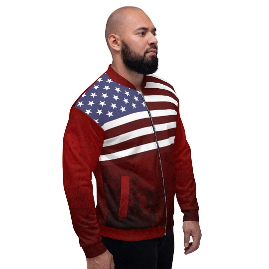 American Flag Bomber Jacket / Patriot Jacket / Grunge Style