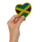 High Quality Embroidered Jamaica Flag Patch / Heart Shape