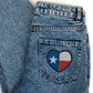 Embroidered Texas Flag Patch in Heart Shape