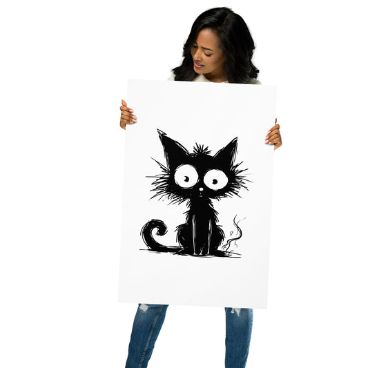 Arte del gatto stravagante / Poster del gatto nero