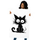 Whimsical Cat Art / Black Cat Poster Art