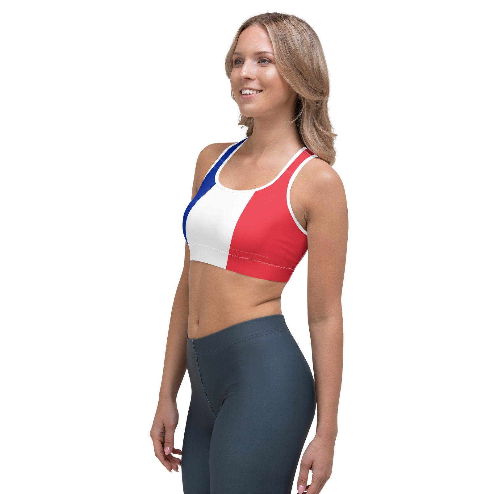 france flag sports bra