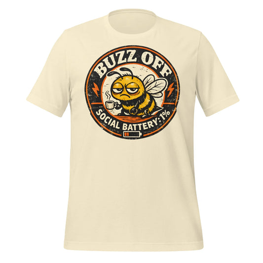 funny introvert bee t shirt social battery low