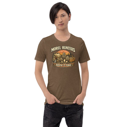 funny mushroom hunter shirt keep it fungi graphic tee