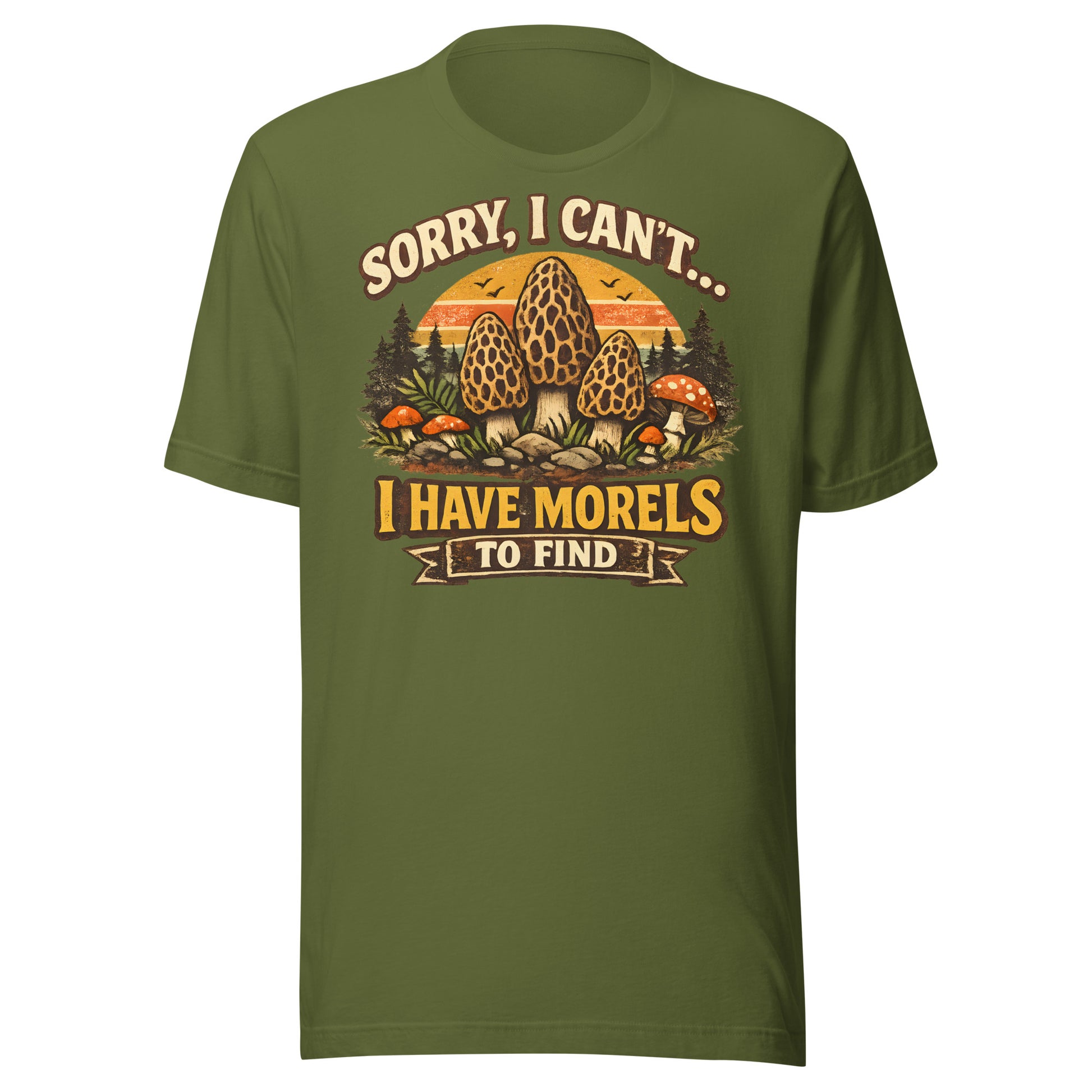 funny mushroom hunter t shirt sorry I cant I have morels to find outdoor foraging apparel