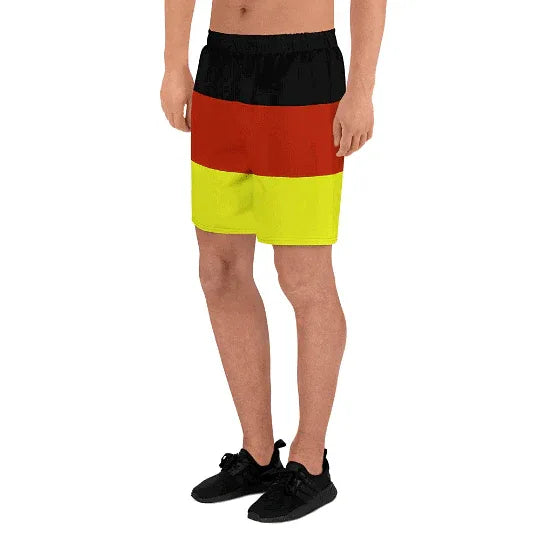 Germany patriotic sports shorts for men lightweight stretch fabric
