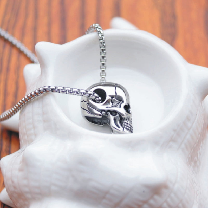 gothic skull necklace male jewelry