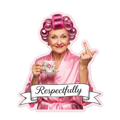 grandma middle finger sticker