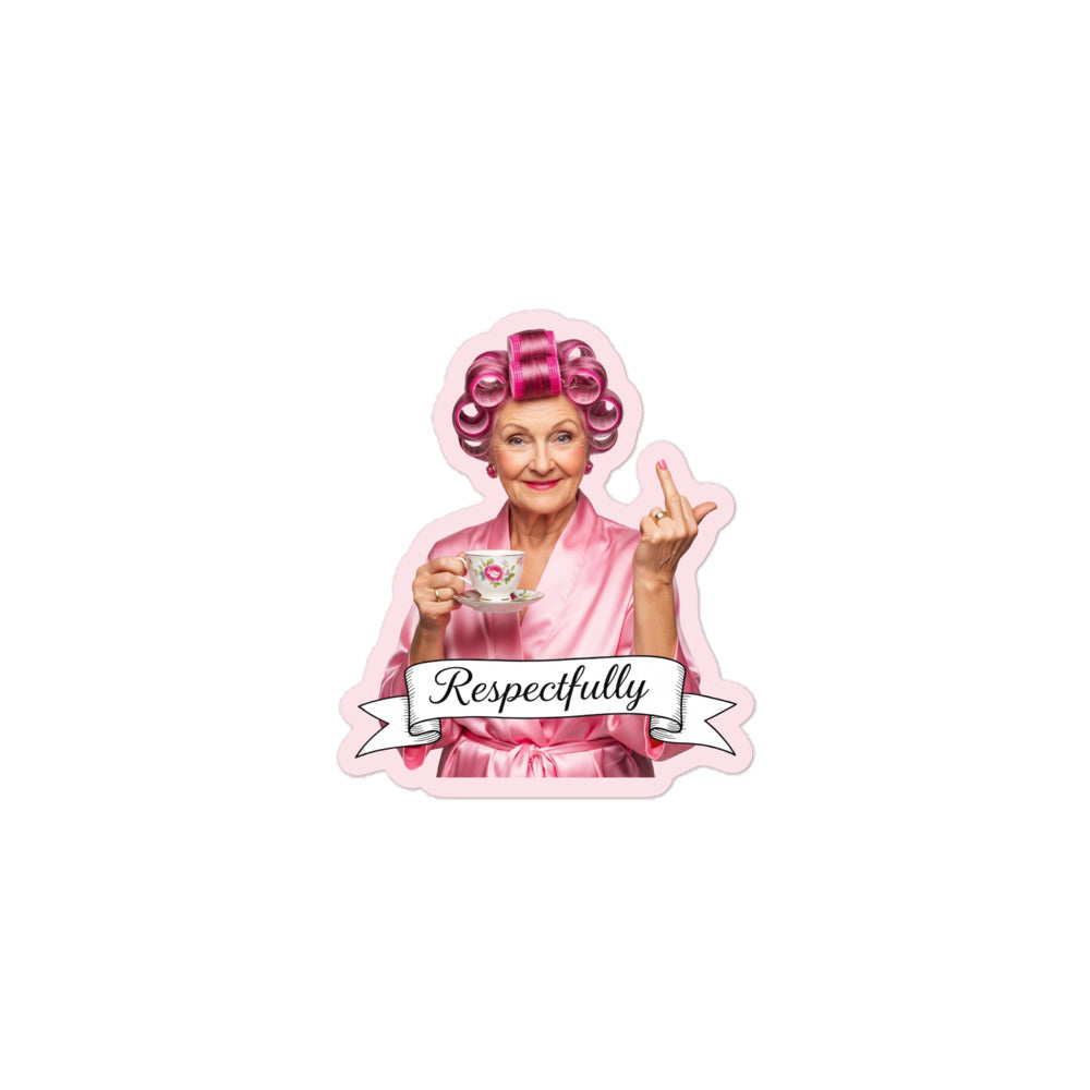 humorous grandma sticker design