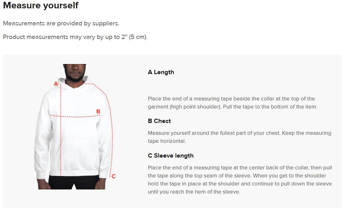 measure yourself hoodie