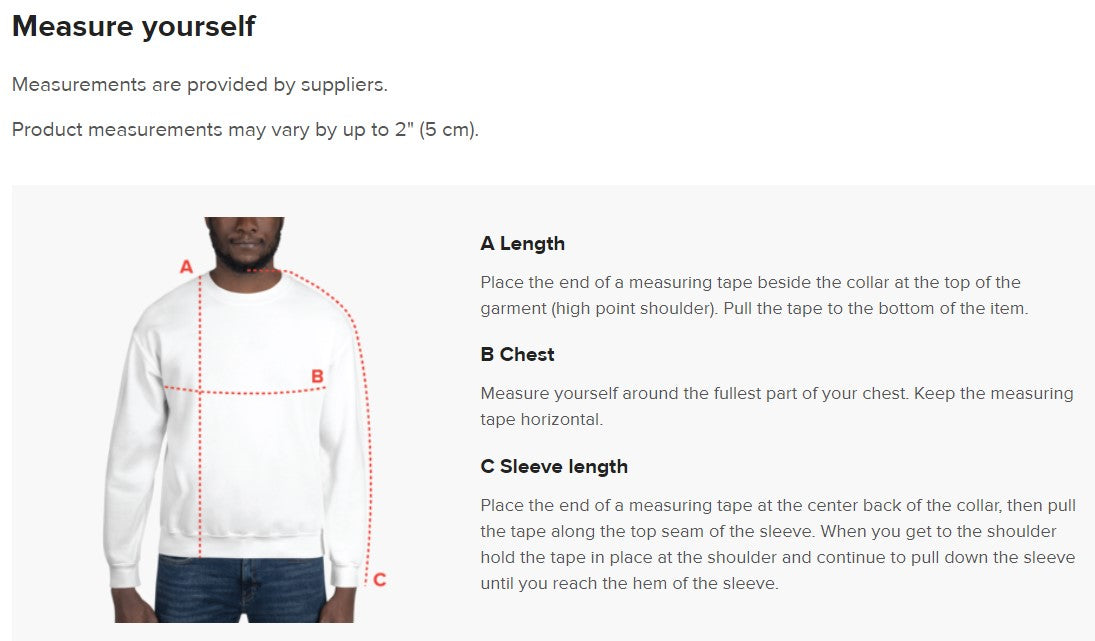 Measure yourself for sweater