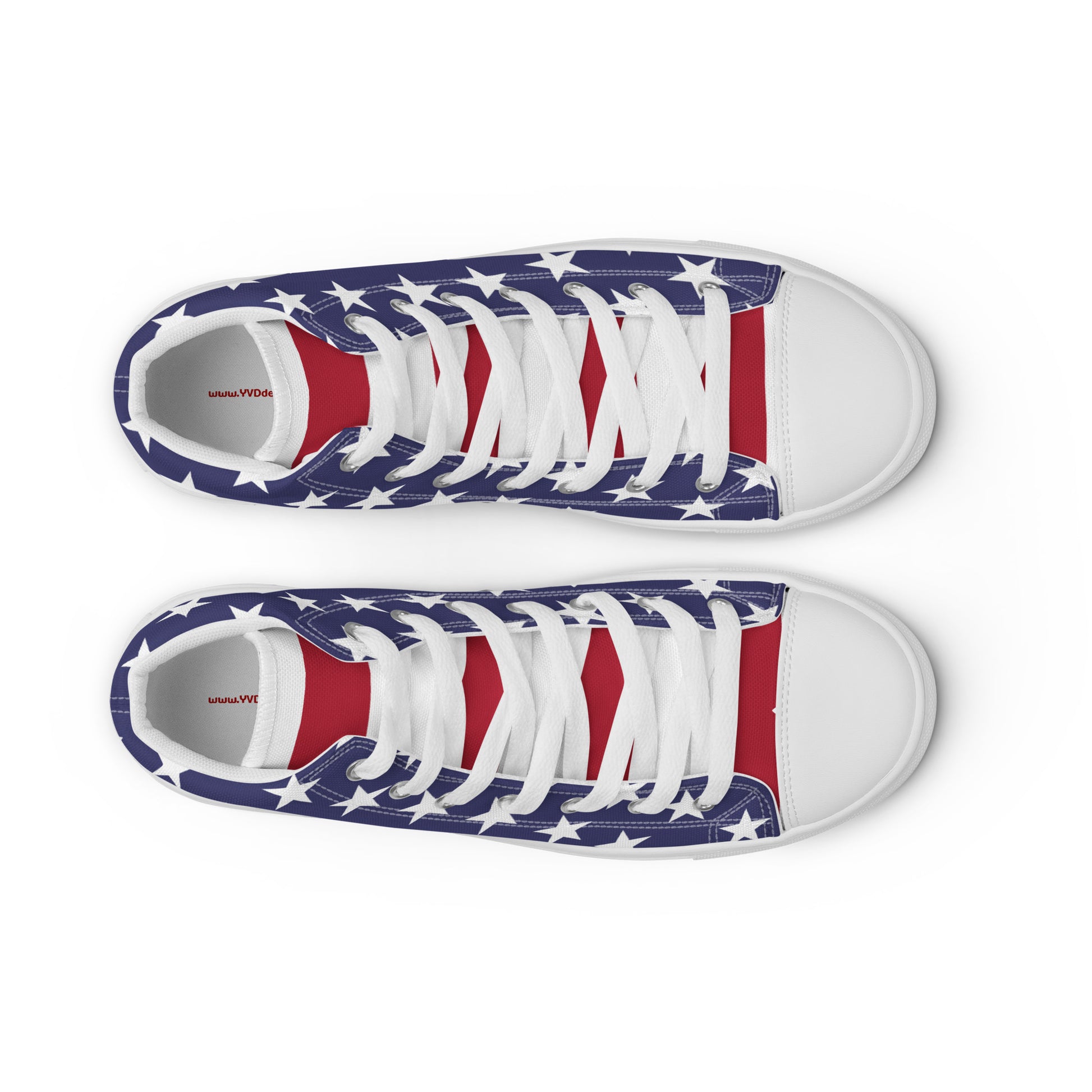 Cool High Top Sneakers For Men With American Flag Print