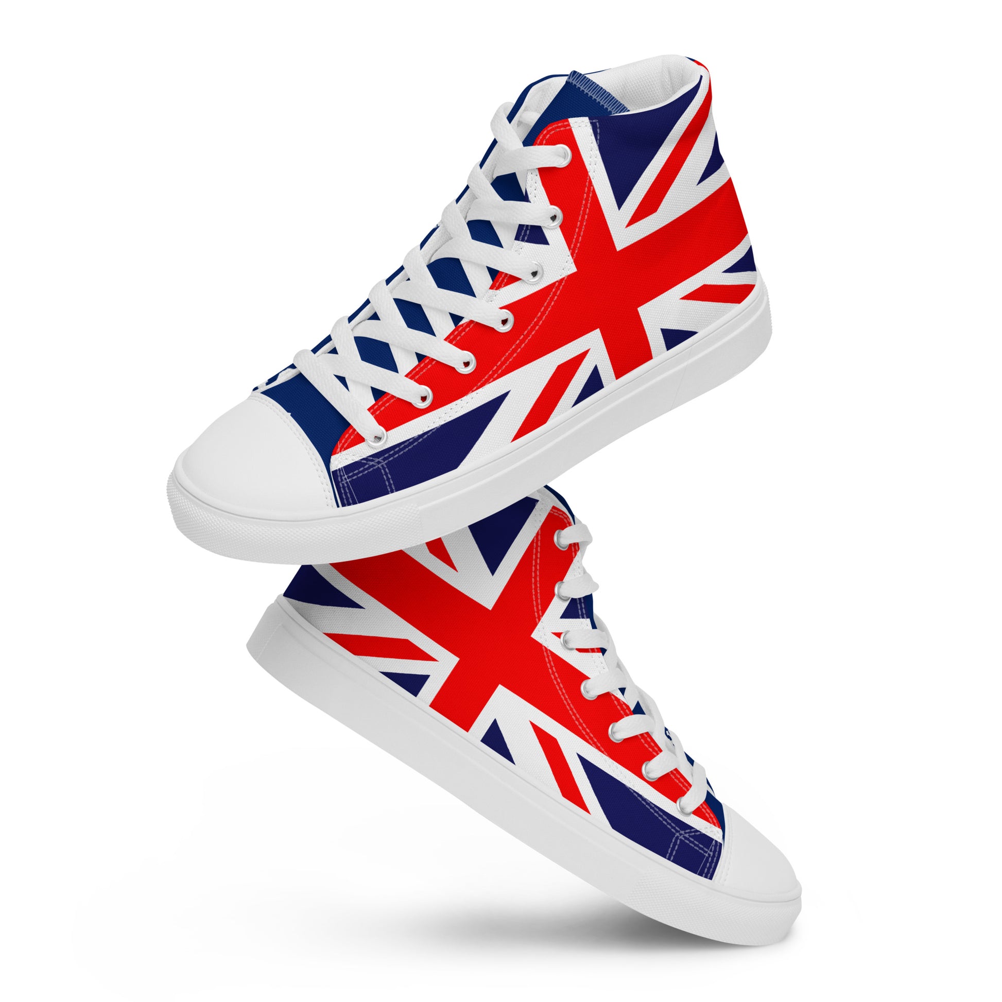 High Top Sneakers For Men With Union Jack Print