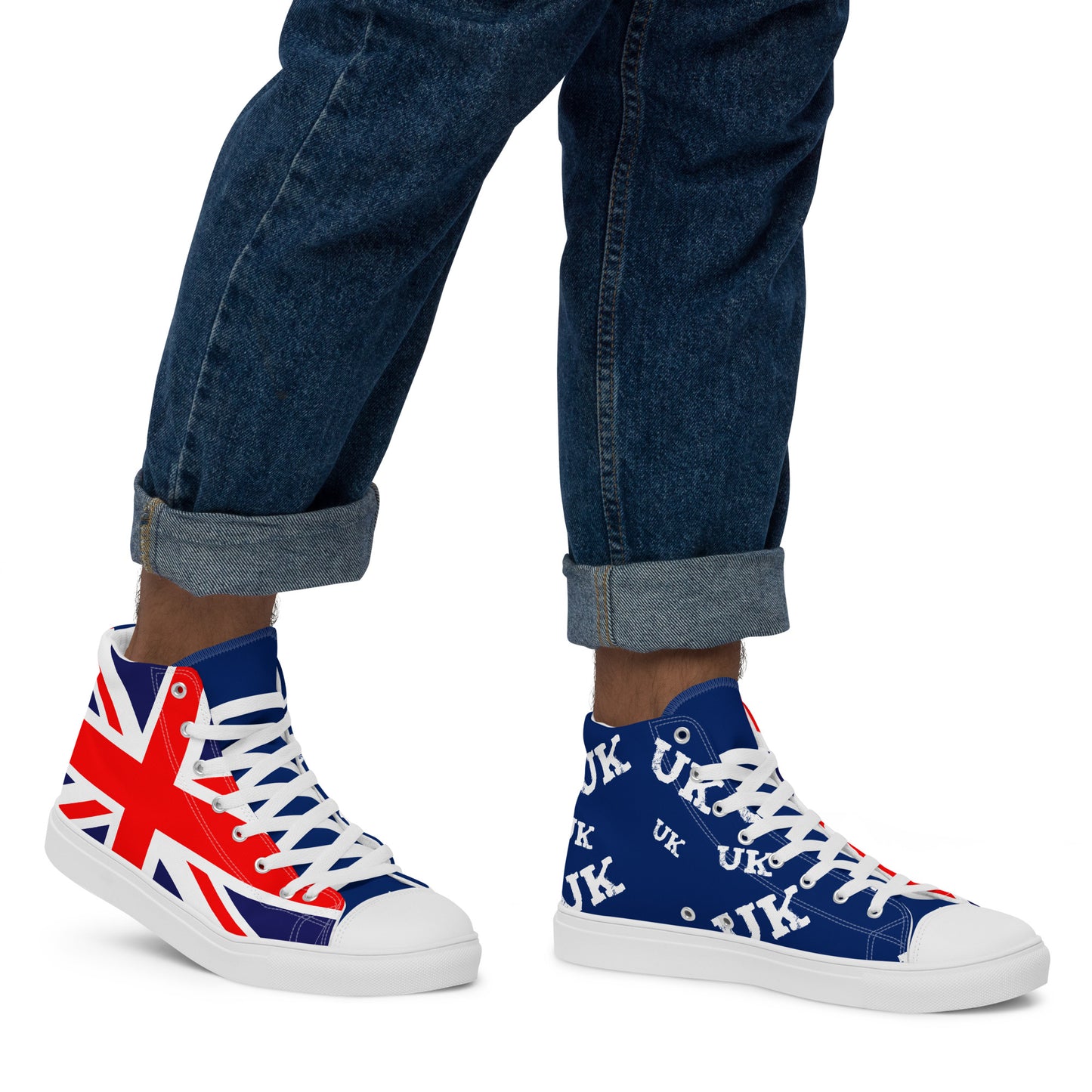 Canvas Sneakers For Men With UK Print