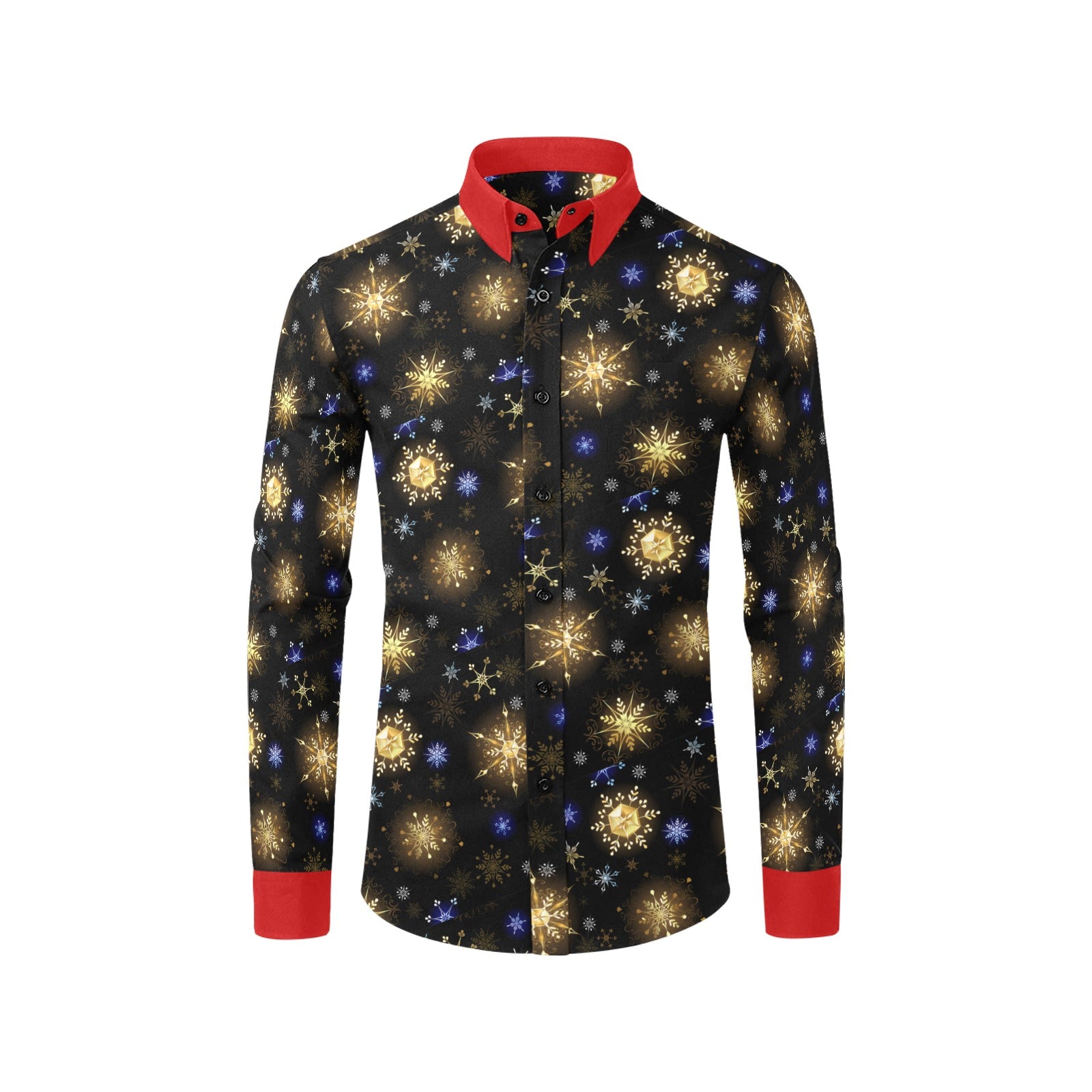 mens christmas dress shirts black gold