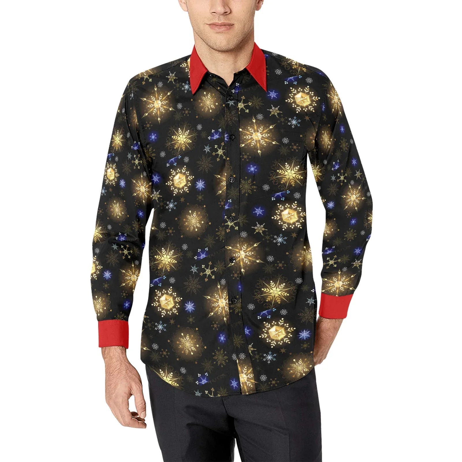 Mens Christmas Button Down Shirts Men's Christmas Print Button-Down Shirt - Long Sleeve Holiday Dress Shirt For Xmas Parties & Casual Wear For Men Mens Christmas Button Down Shirts Men's Christmas Print Button-Down Shirt - Long Sleeve Holiday Dress Shirt For Xmas Parties & Casual Wear For Men