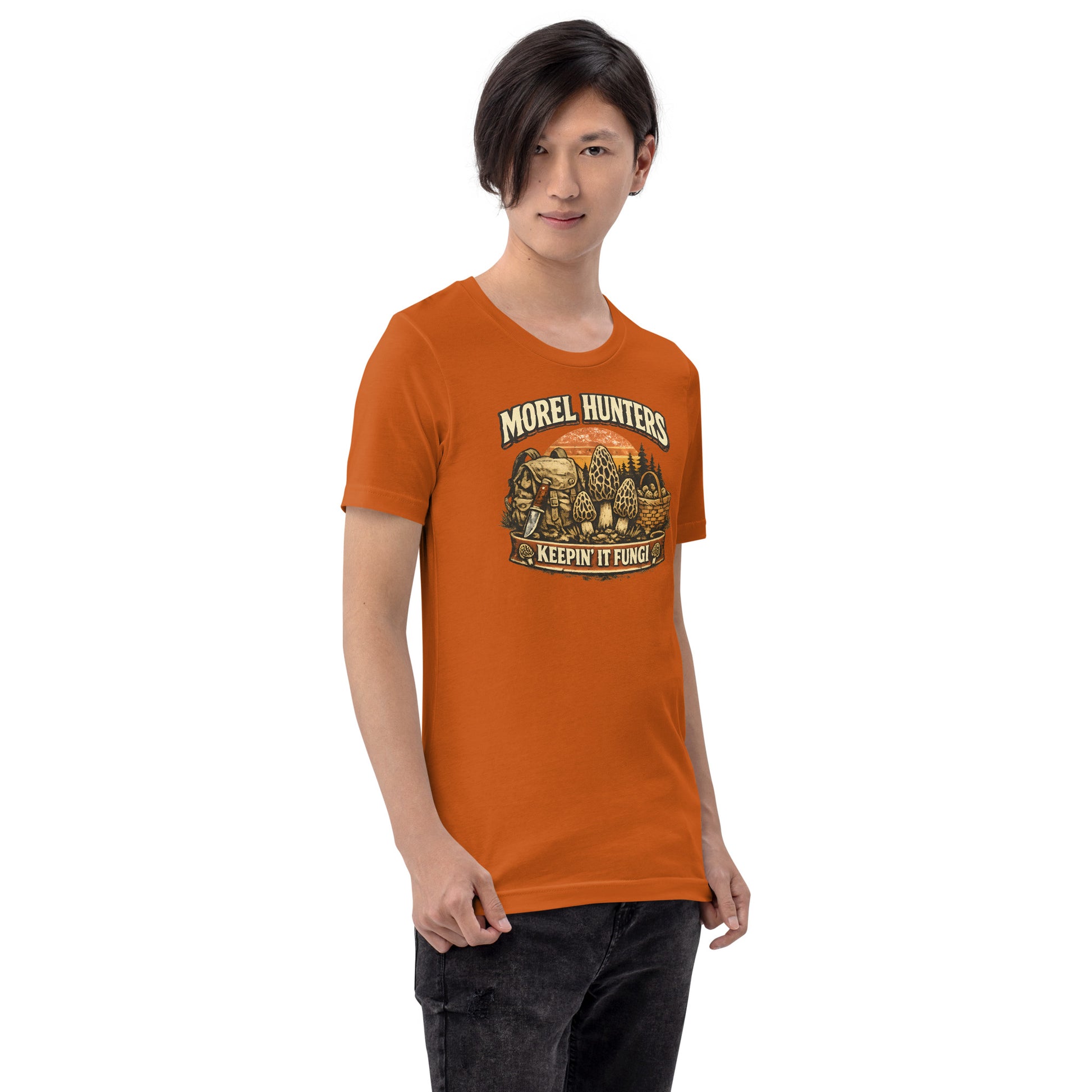morel hunting t-shirt for spring mushroom foraging season
