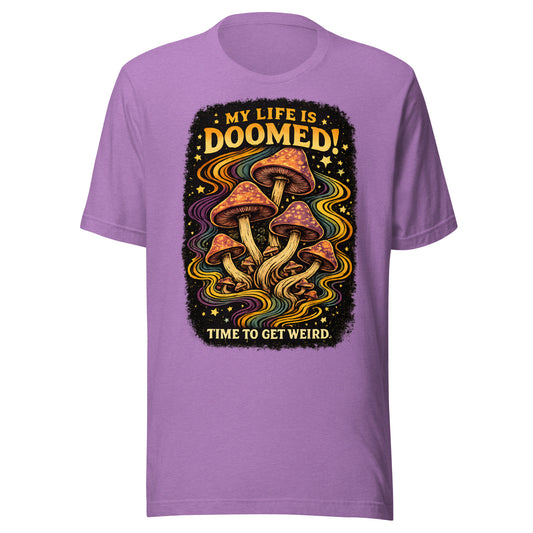my life is doomed t-shirt psychedelic mushroom design