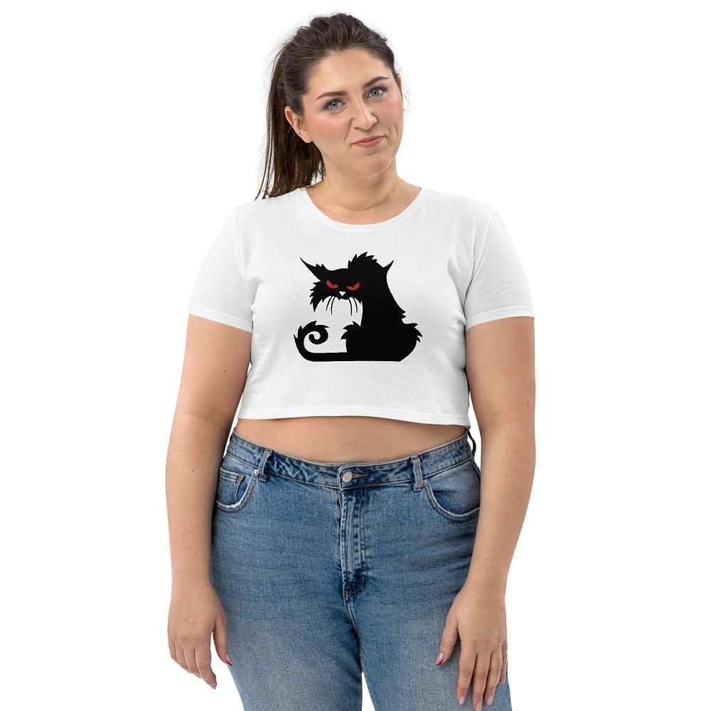 Angry Cat Crop Top Outfit / Cat Lover Gift / Eco Friendly