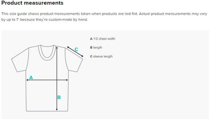 product measurements