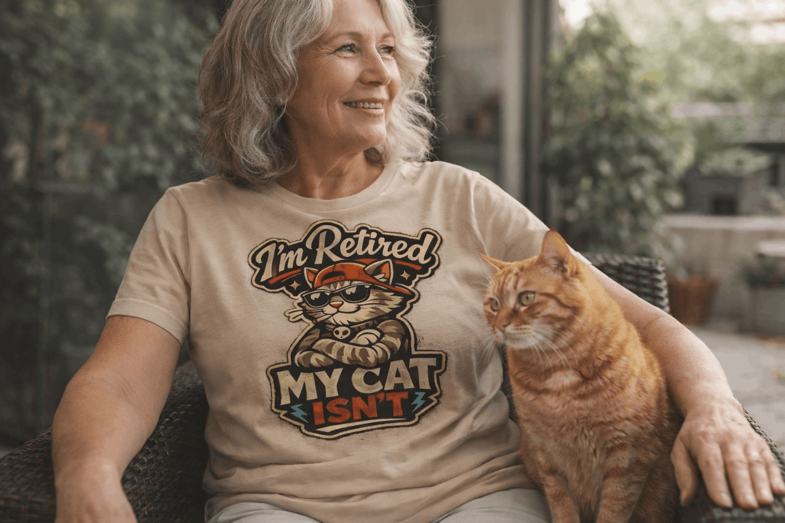 retired cat t shirt for cat lovers
