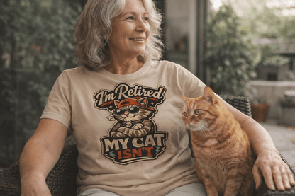 retired cat t shirt for cat lovers