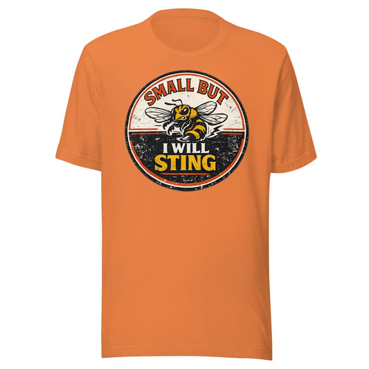 retro bee print shirt mustard yellow with strong personality vibe