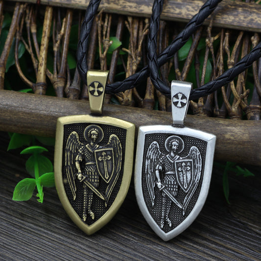 saint michael protect us necklace for men