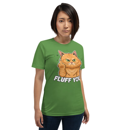 sarcastic cat middle finger tee