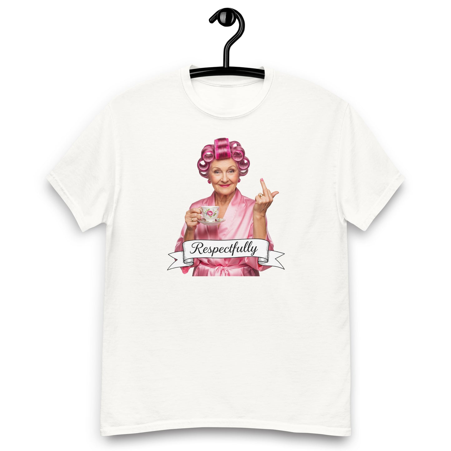 sassy old lady middle finger apparel