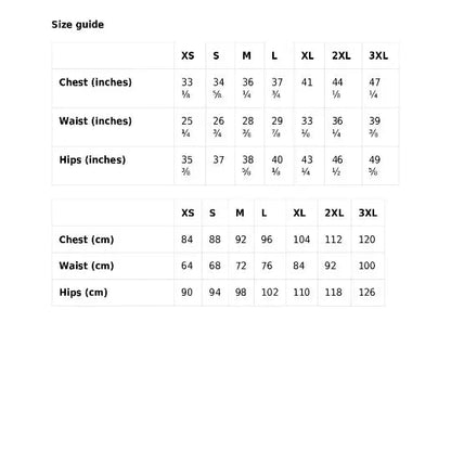 One-piece swimsuit size guide