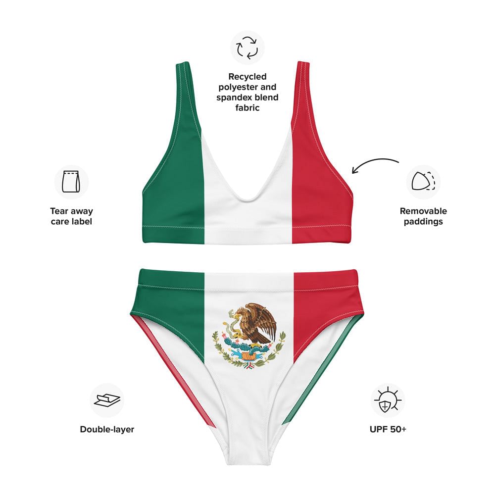 sustainable mexican flag swimwear for summer
