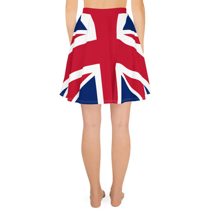 Union Jack A-line skirt with British flag print
