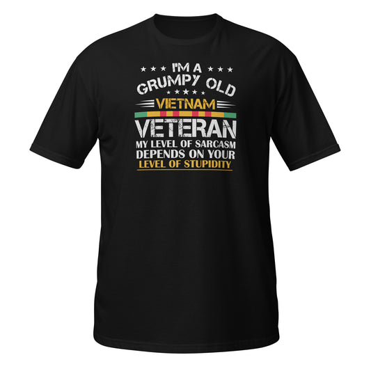 Black Grumpy Old Veteran T-shirt / Vietnam Veteran Gift