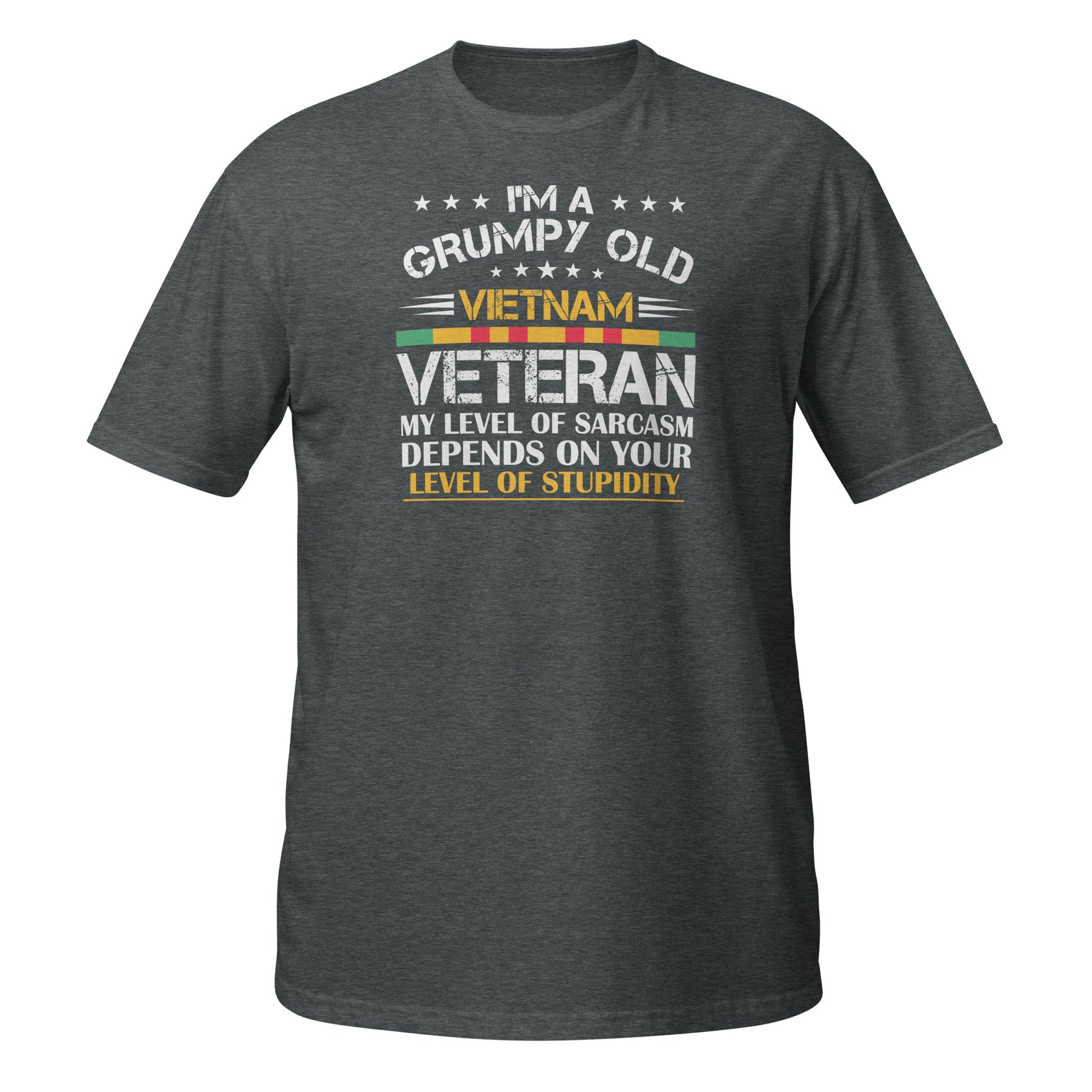 Sport Grey Grumpy Old Veteran T-shirt / Vietnam Veteran Gift