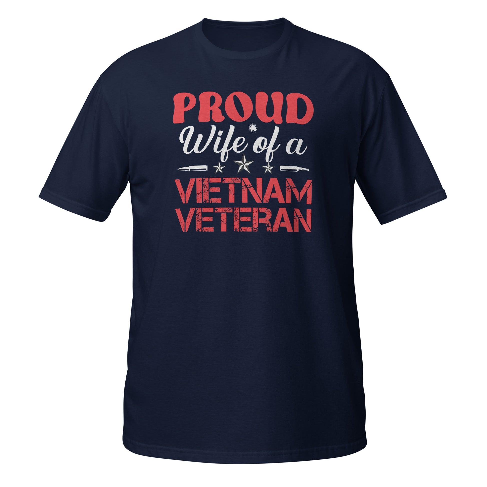 Proud Wife Of A Vietnam Veteran T-Shirt, Navy Color