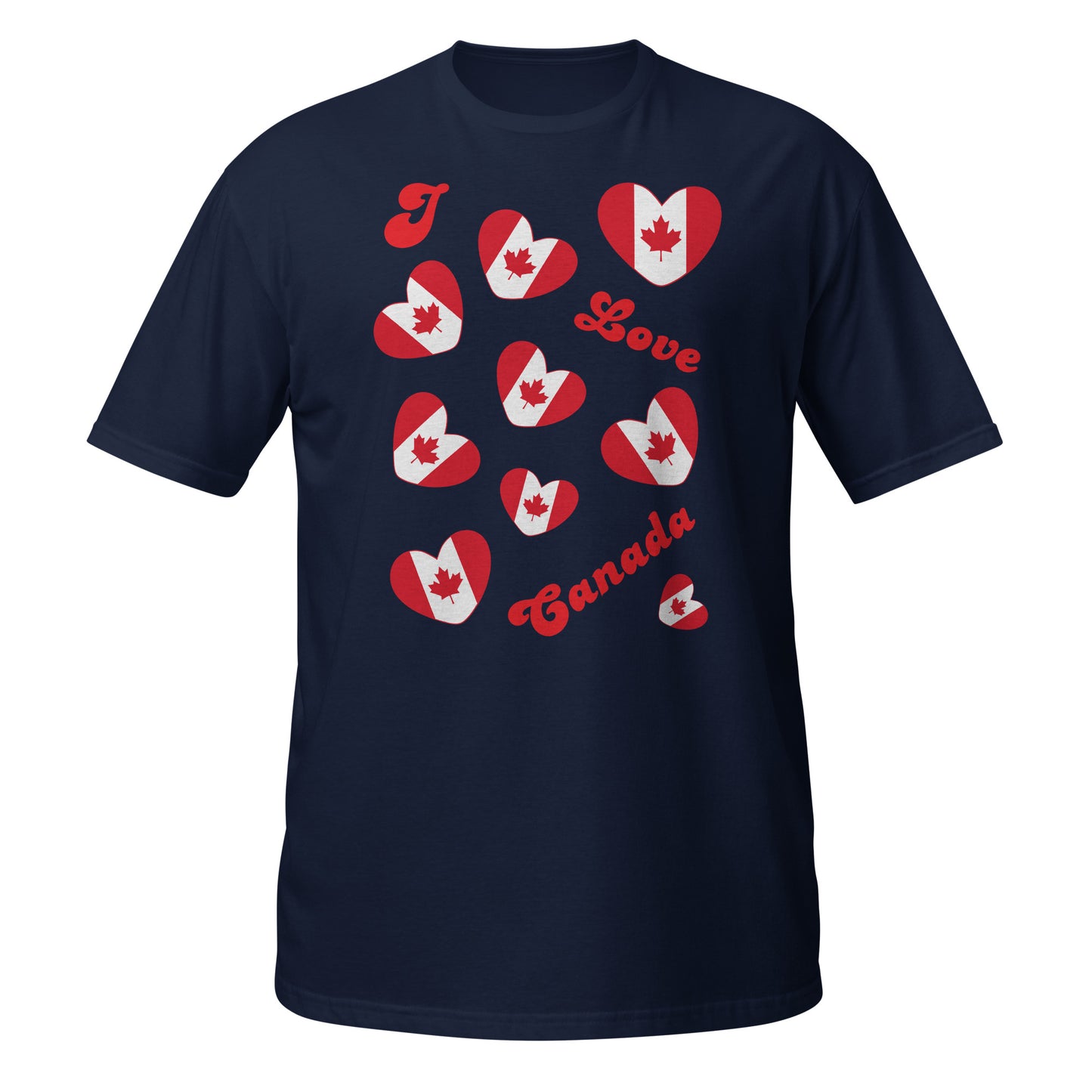 Lightweight I Love Canada T-Shirt, breathable for summer celebrations