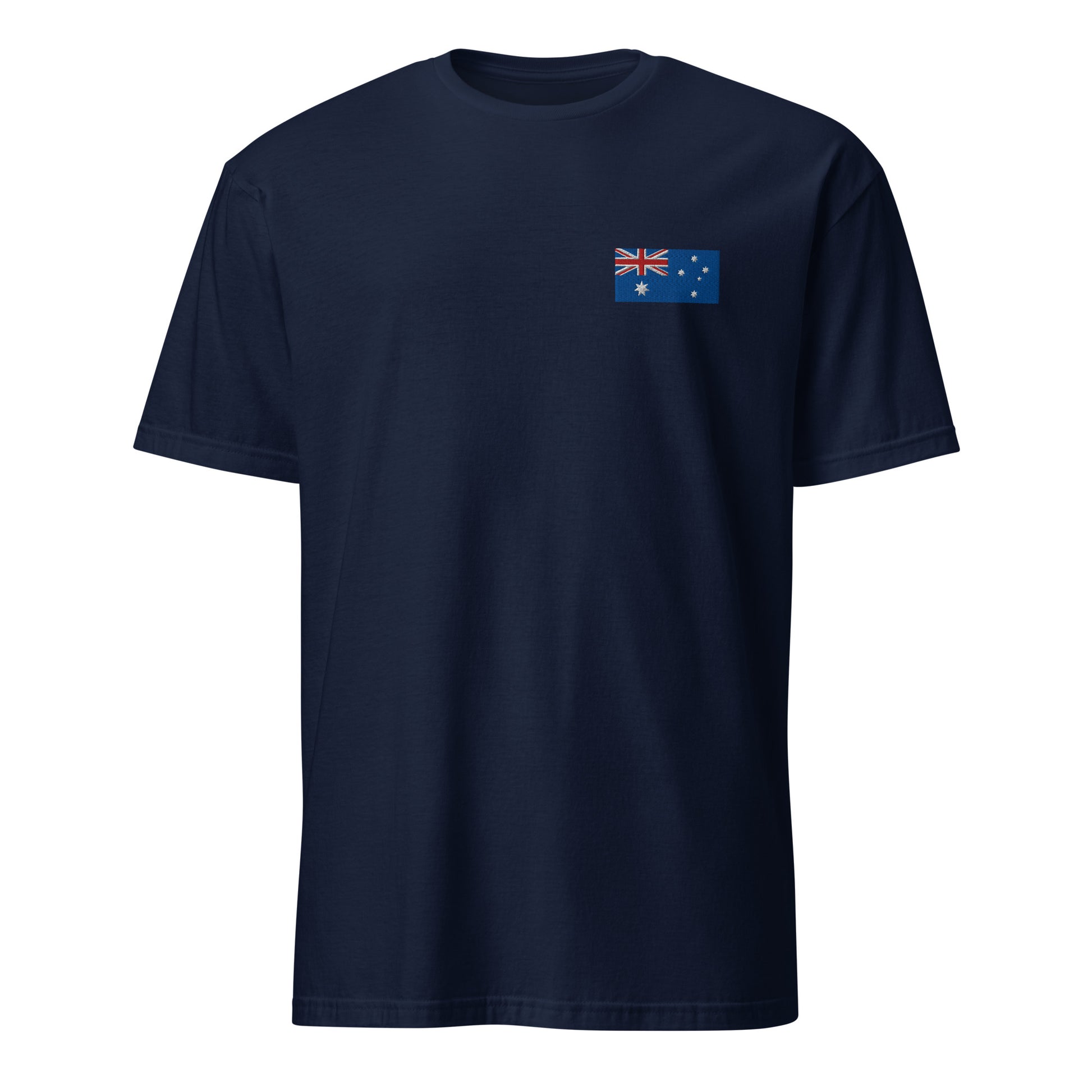 Short-sleeve T-shirt with embroidered Australian flag