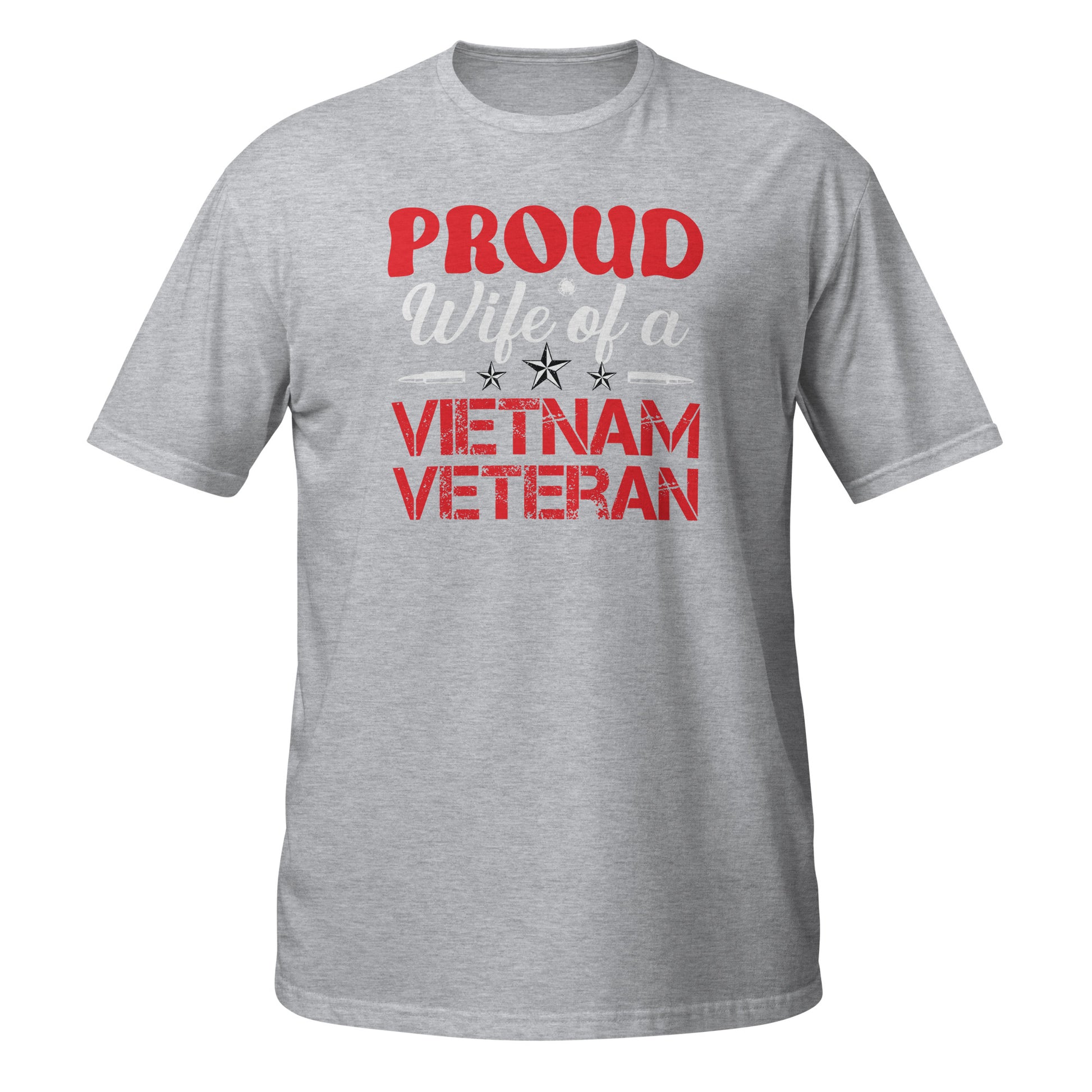 Proud Wife Of A Vietnam Veteran T-Shirt, Grey Color