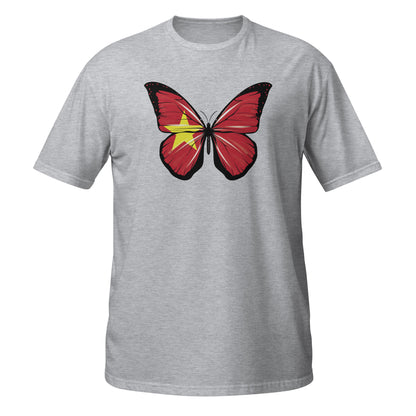 Sport Grey Vietnam Colored Butterfly T-Shirt