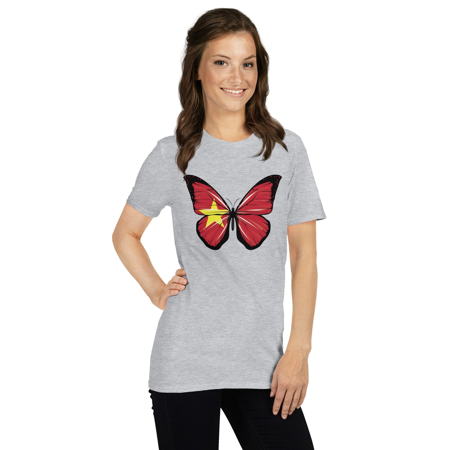 Vietnamese t-shirt with butterfly design