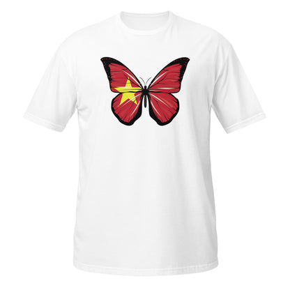 White Vietnam Colored Butterfly T-Shirt