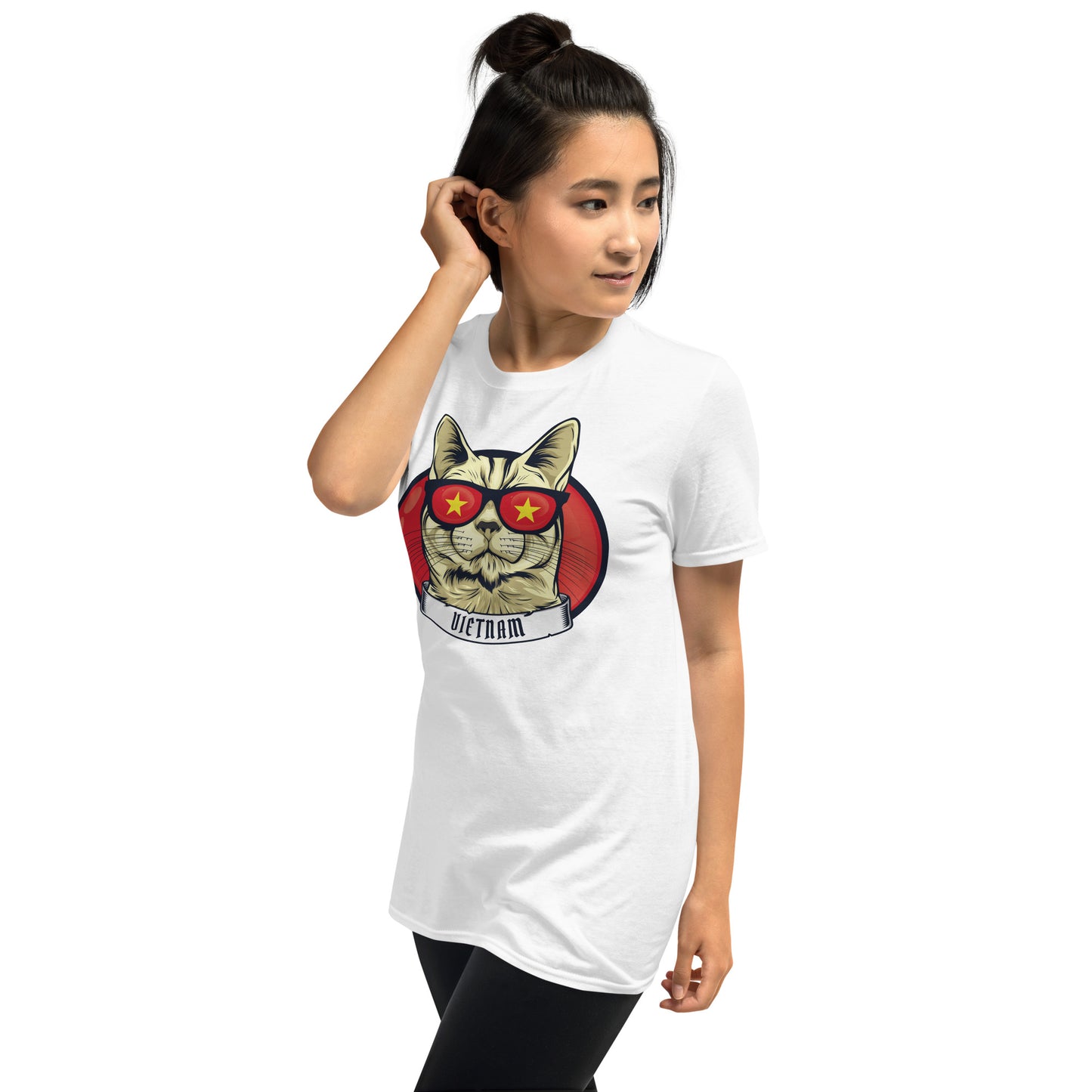 Vietnamese Inspired Cat Design T-Shirt - Perfect for Cat Lovers Worldwide