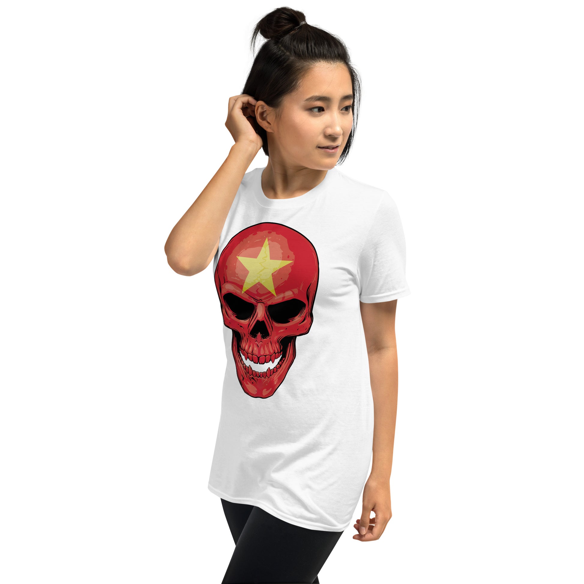 Vietnam Skull T-Shirt with Vietnamese Flag