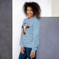 Custom Sweater With Patriotic Cow For Cow Lovers And Farmers Blue Color