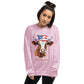 Pink Custom Patriotic Sweater