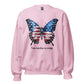 Pink Butterfly Sweatshirt For Women For Butterfly Lover