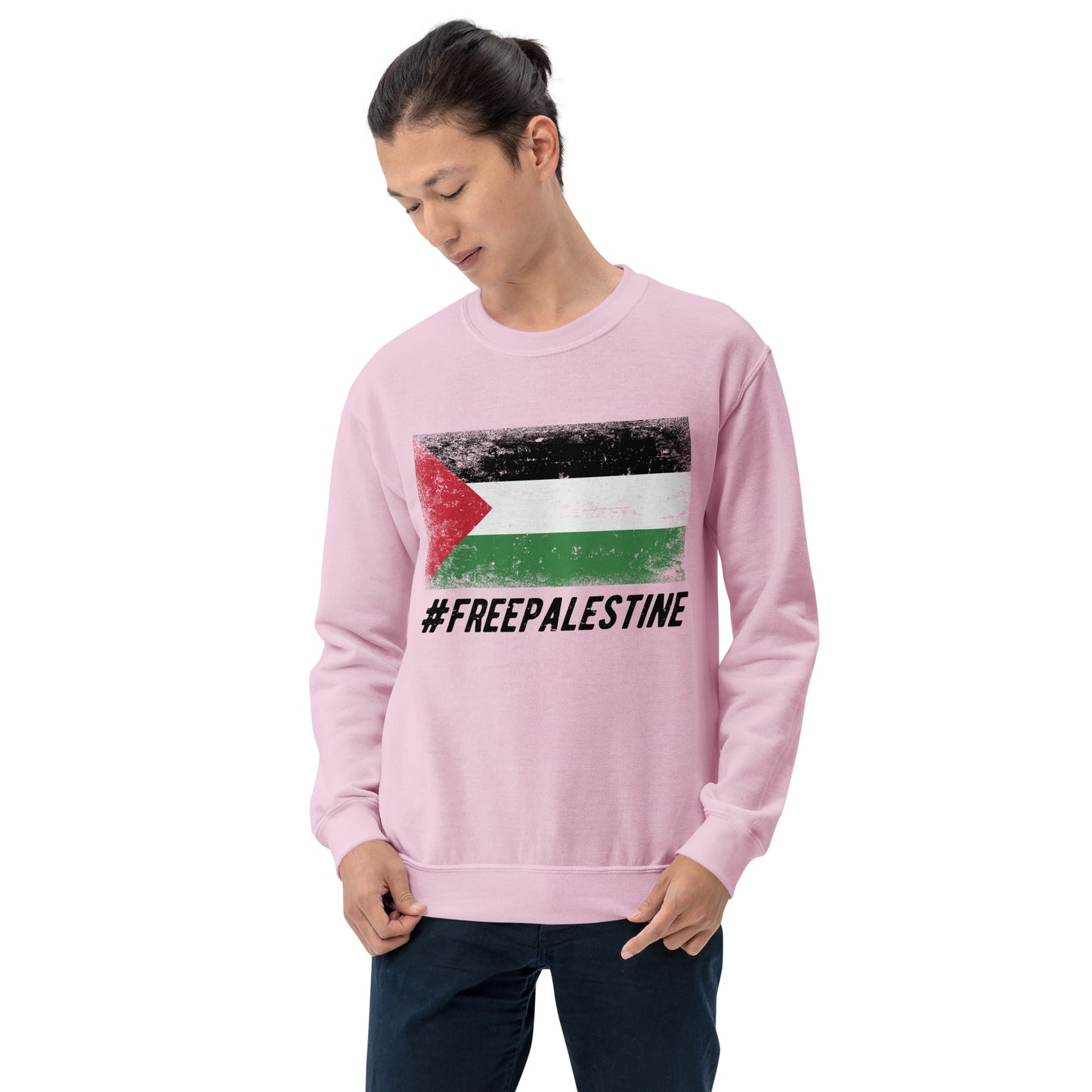 Light Pink Color Free Palestine Sweatshirt / Palestine Clothing Sizes XS - 5XL