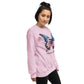 Pink Butterfly Sweatshirt For Women / Custom Text Sweatshirt For The Patriotic Butterfly Lover